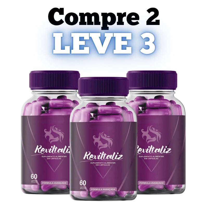 Revittaliz Original 60cp - Cabelos Saudáveis e Sem Queda - Promoção Exclusiva + Frete Grátis