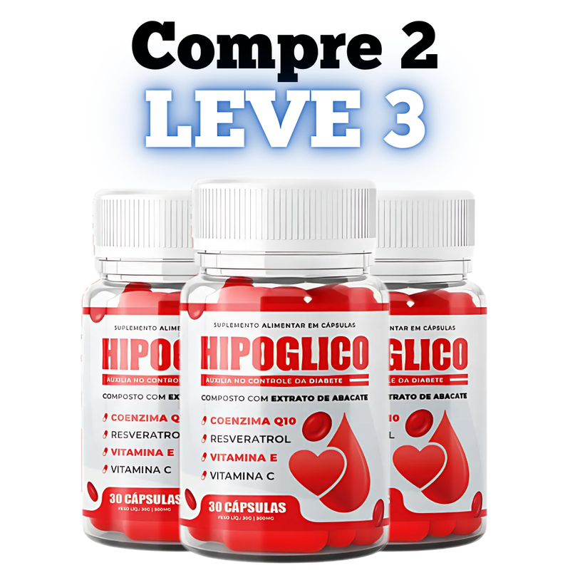 Hipoglico Original 30cp - Acabe com os Picos de Glicose! - Promoção Exclusiva + Frete Grátis