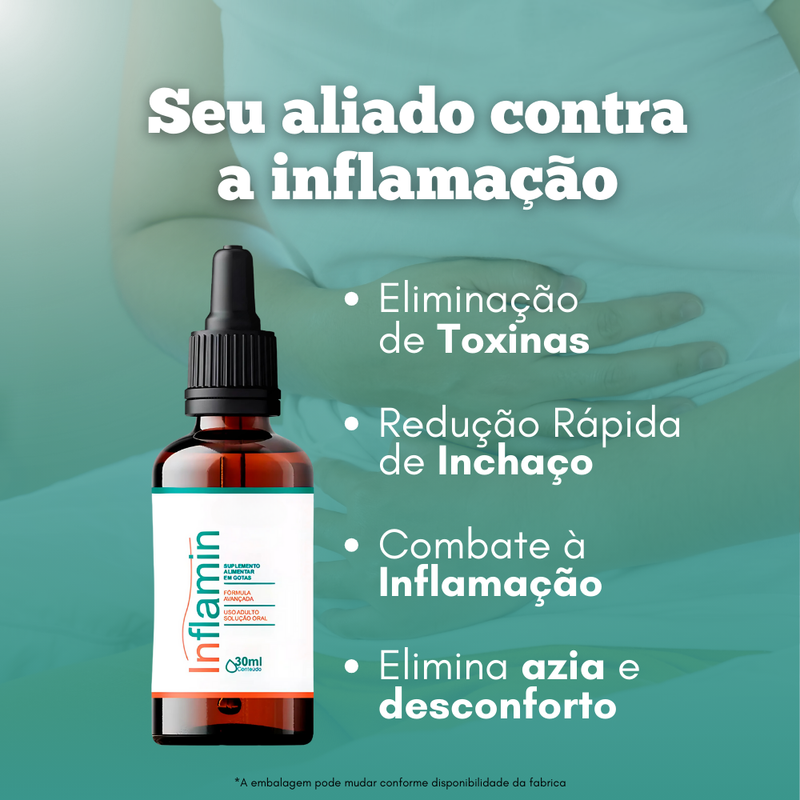 Inflamin Original 30ml - Acabe Com o Inchaço! - Promoção Exclusiva + Frete Grátis