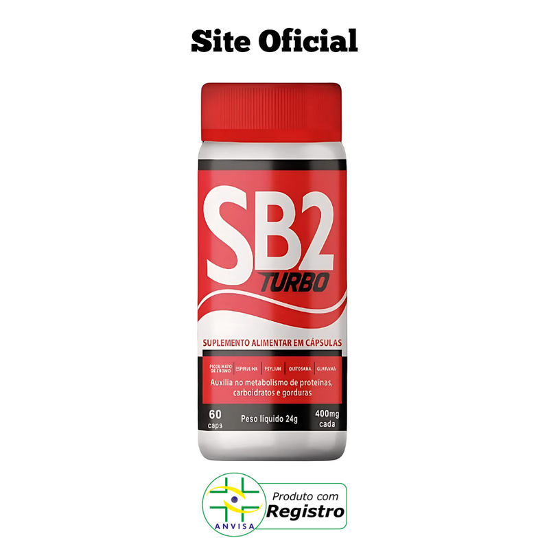 SB2 Turbo Original 60cp - A Solução Para Reduzir Peso com Saúde - Promoção Exclusiva + Frete Grátis