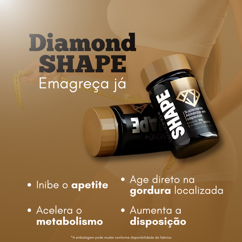 Diamond Shape Original 30cp - A Solução Que Facilita a Perda de Gordura! - Promoção Exclusiva + Frete Grátis