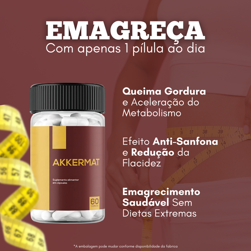 Akkermat 60 Caps. - 50% OFF - Produto 100% Original e Natural - Compra Segura + Frete Grátis