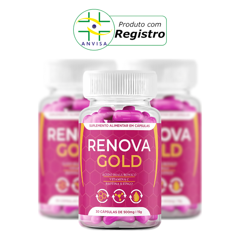 Renova Gold Original 30cp - Pele Jovem e Sem Rugas! - Promoção Exclusiva + Frete Grátis