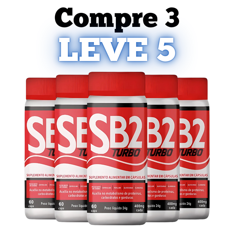 SB2 Turbo Original 60cp - A Solução Para Reduzir Peso com Saúde - Promoção Exclusiva + Frete Grátis