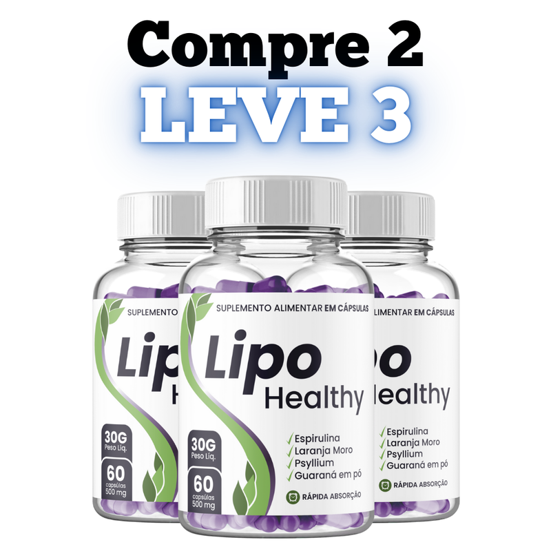 Lipo Healphy Original 60cp - A Solução Para o Seu Controle de Peso! - Promoção Exclusiva + Frete Grátis