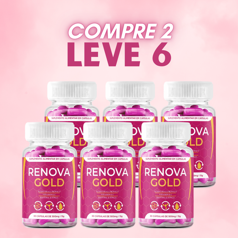 Renova Gold Original 30cp - Pele Jovem e Sem Rugas! - Promoção Exclusiva + Frete Grátis