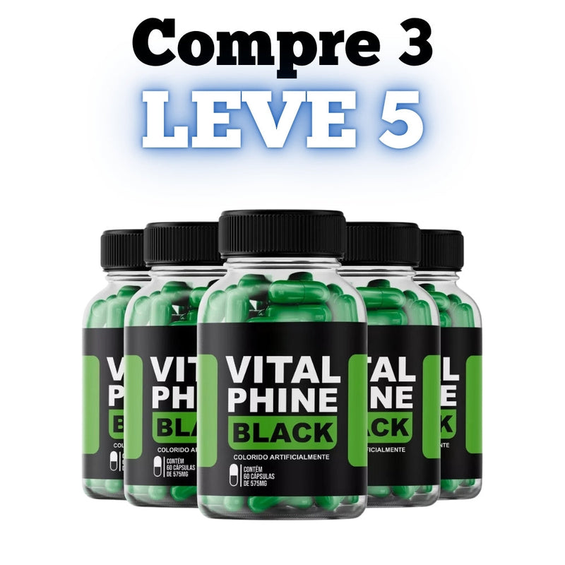 Vital Phine Black Original 60cp - Emagrecimento Saudável - Promoção Exclusiva + Frete Grátis