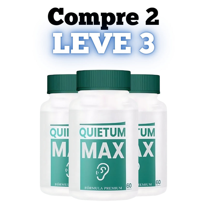 Quietum Max Original 60cp - Volte a Ouvir Com Clareza - Promoção Exclusiva + Frete Grátis