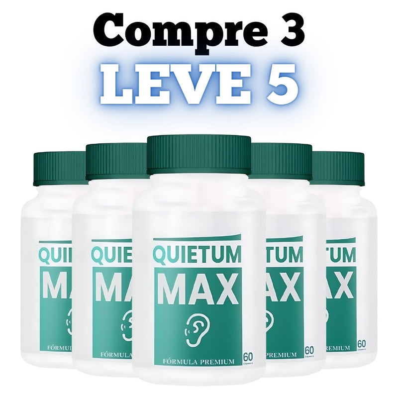 Quietum Max Original 60cp - Volte a Ouvir Com Clareza - Promoção Exclusiva + Frete Grátis