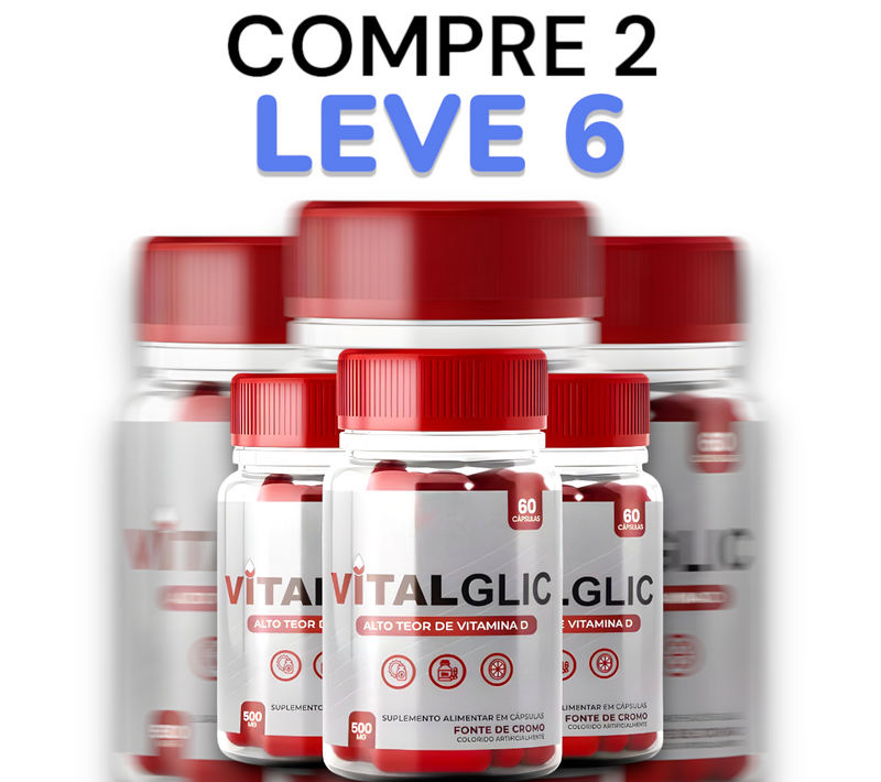 VitalGlic Original 60cp - O Controle que Faz a Diferença na Sua Glicose - Promoção Exclusiva + Frete Grátis